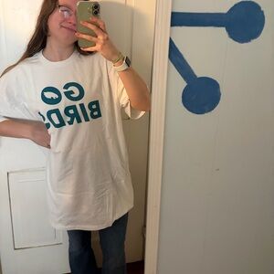 Go Birds eagles white tshirt